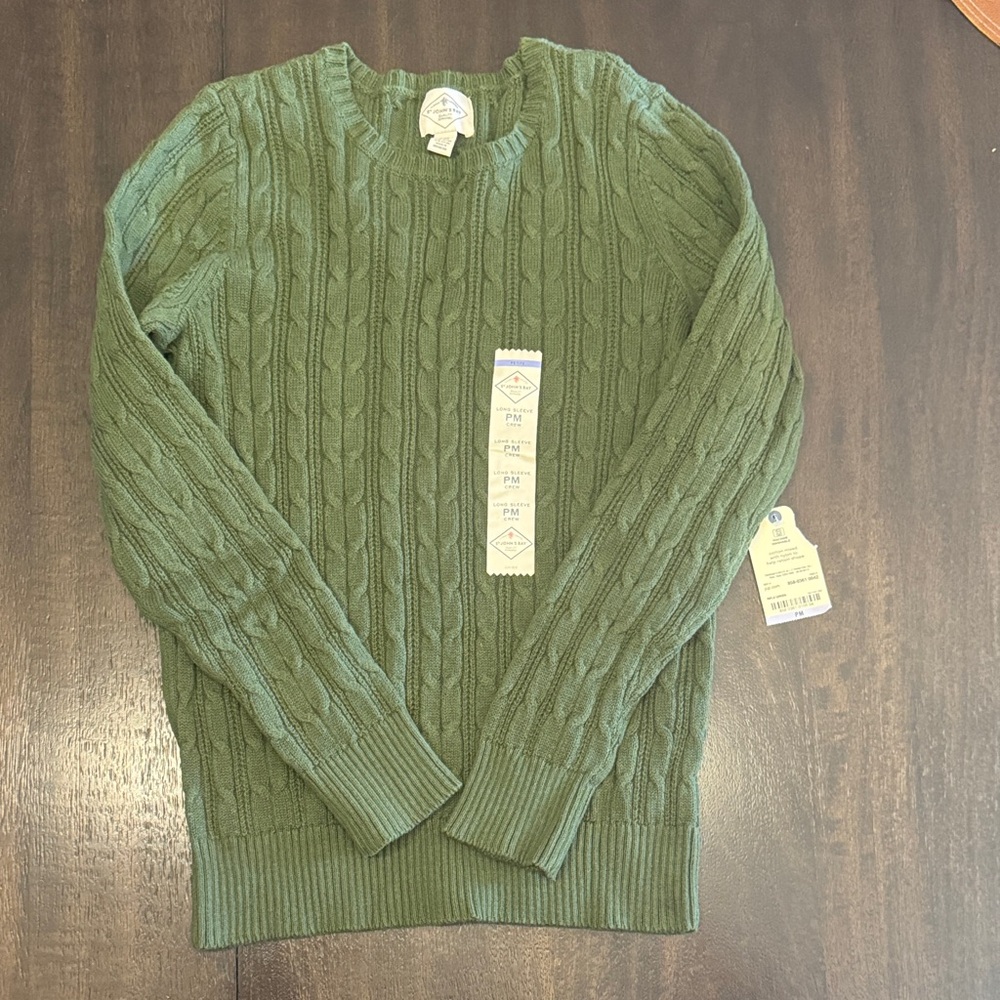 L.L. Bean Olive Crewneck Sweater